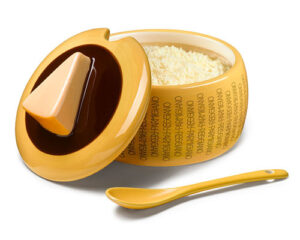 Formaggiera grande ceramica coperchio cucchiaino formaggio grattugiato elegante