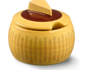 Formaggiera mini ceramica bianca parmigiano grattugiato monodose tavola